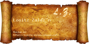 Lositz Zalán névjegykártya